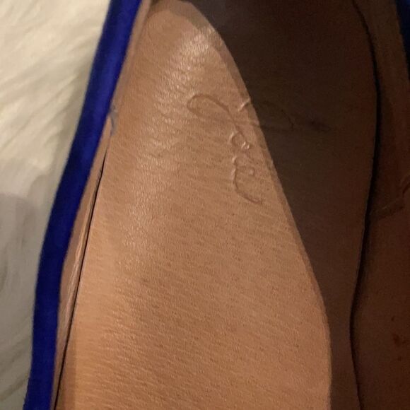 Joie Huxley Royal Blue Croc Print Suede Slip on sneakers/loafers - Picture 2 of 6